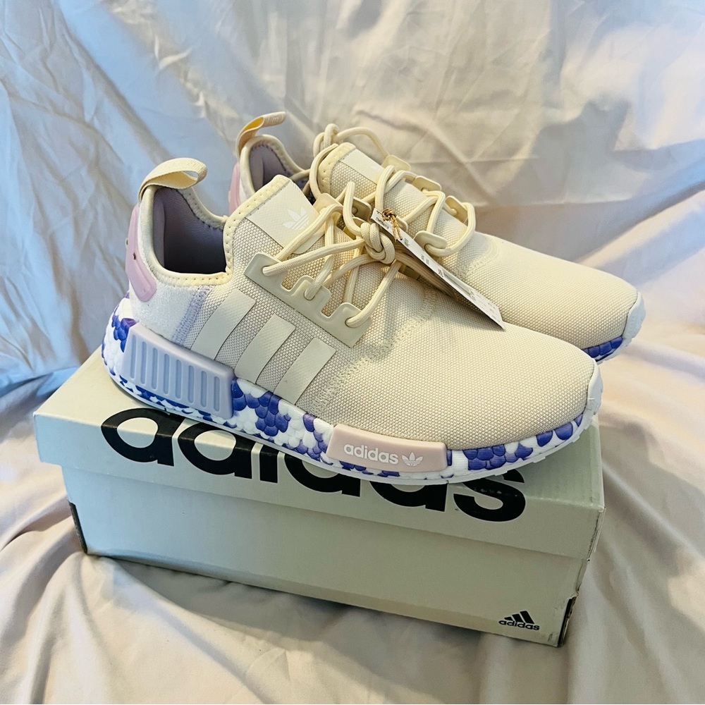 Adidas Cream and Lavender Sneakers